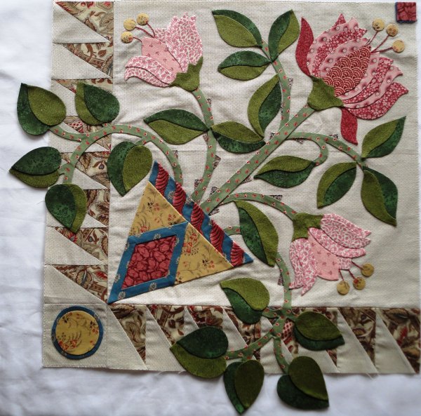 Пэчворк японский квилт роза