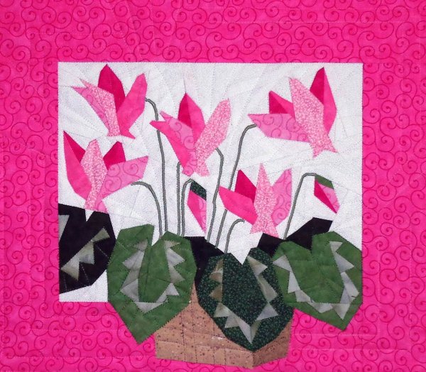 Весенние цветы в пэчворке