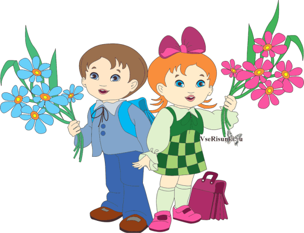 Мальчик с букетом рисунок