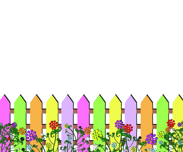 Разноцветный заборчик