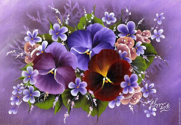 Decoupage/"Анютины глазки".