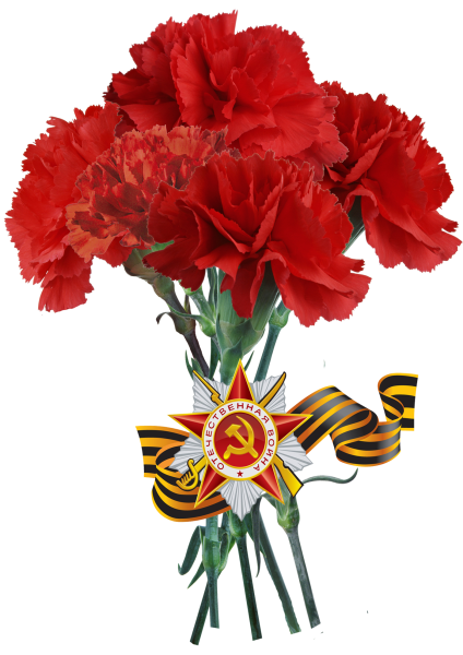 Георгиевская ленточка с гвоздикой