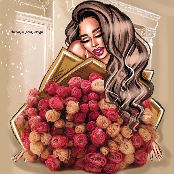 Торт для девушки с цветами