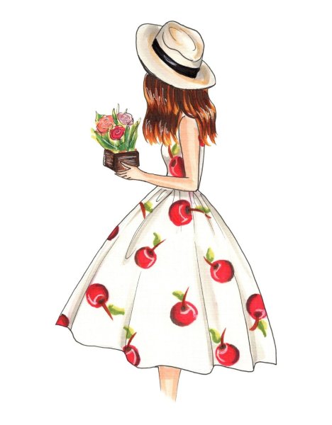 Вафельная картинка девушка