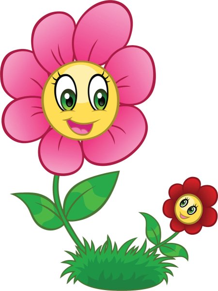 Цветочки с мордашками