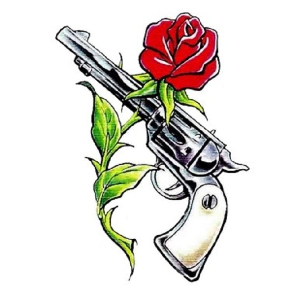 Тату пистолет эскиз