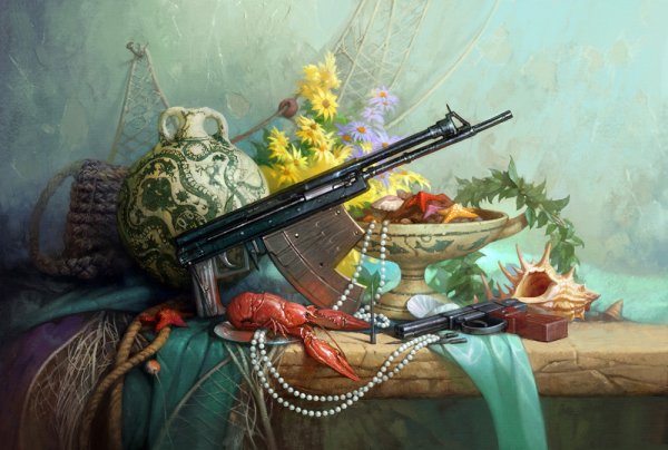 Пистолет и роза