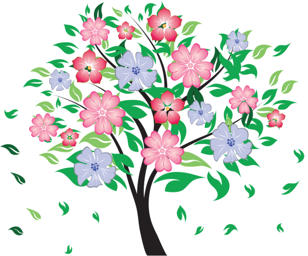Цветущее дерево стилизованное