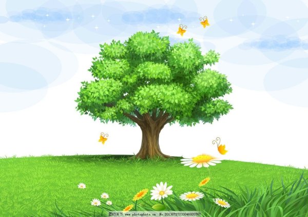 Фон дерево мультяшное