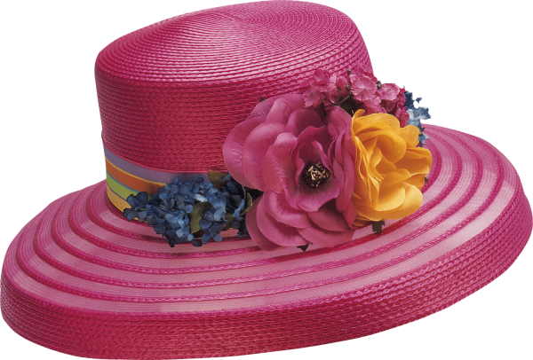 4163. Шляпка для скачек с цветами из синамей и регилином. Пудра