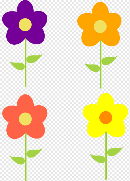 Цветы для вырезания цветные