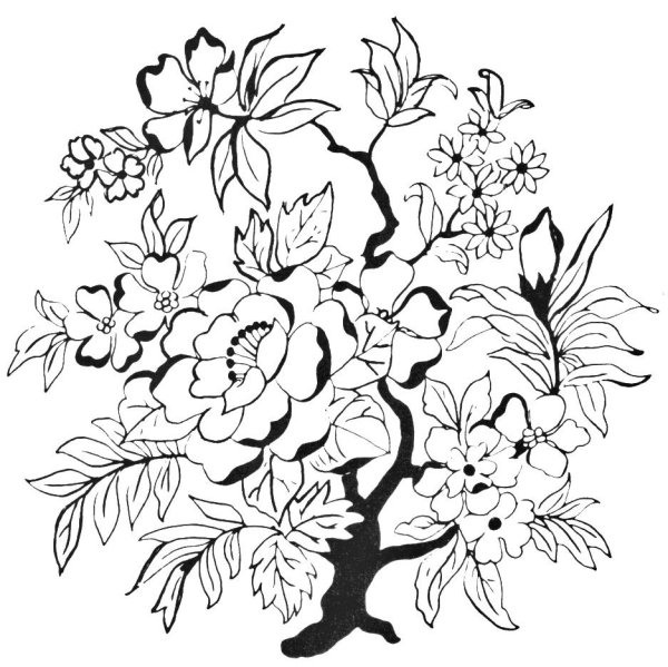 Эскизы для выжигания цветы