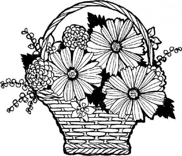 Эскиз цветочной композиции