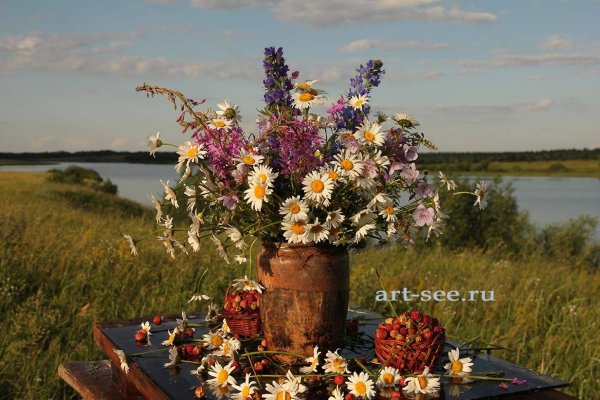 Полевые цветы букетик