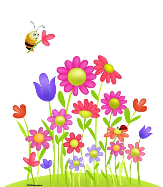 Цветы мультяшные