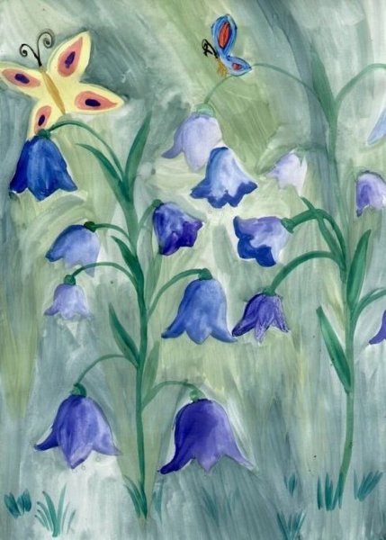 Стилизация колокольчика цветок