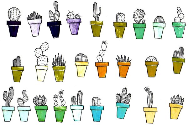 Горшок для цветов для срисовки