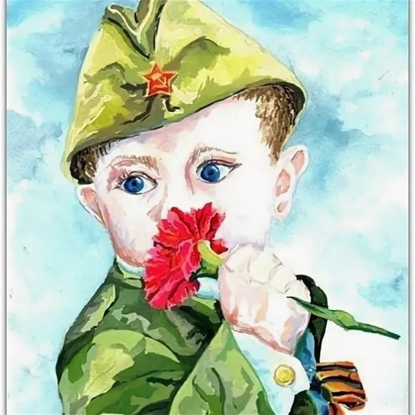 Военный с семьей мультяшная