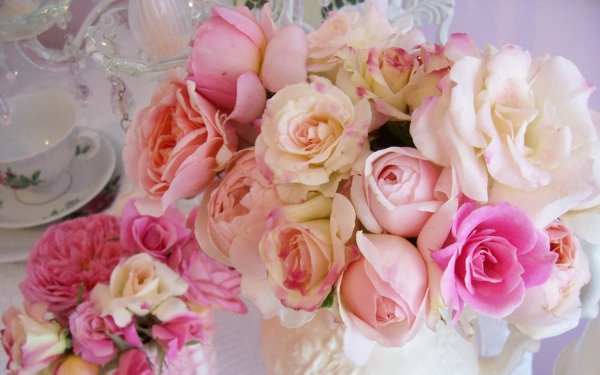 Нежно розовые цветы