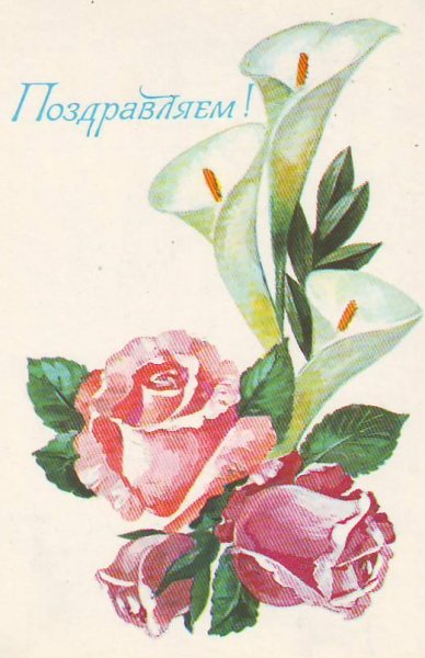 Советские открытки цветы