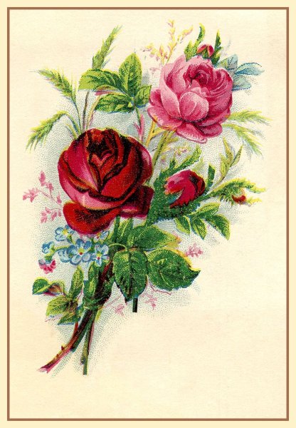 Цветы на винтажных открытках