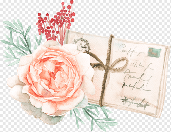 Акварельные цветы открытка