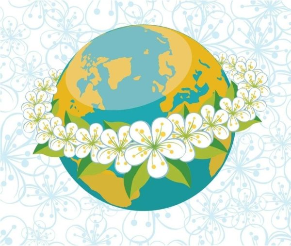 Земной шар в цветах