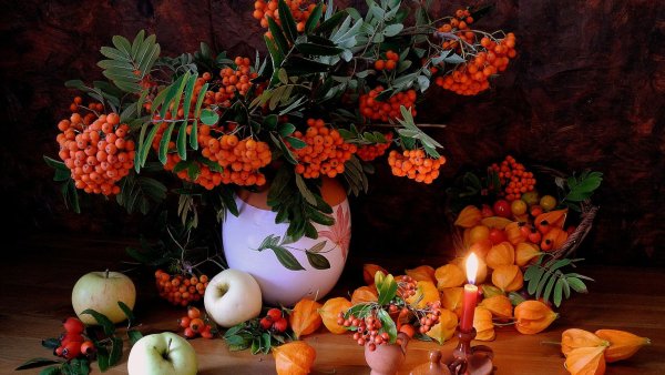 Яркий натюрморт с фруктами