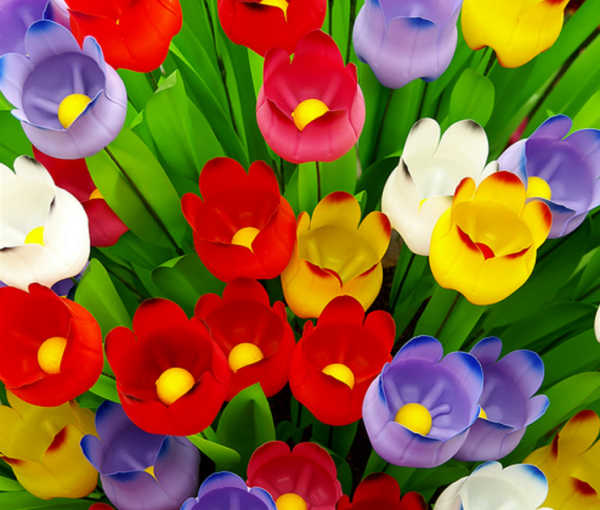 Цветы из пластика