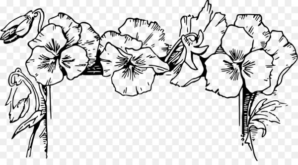 Цветы линиями