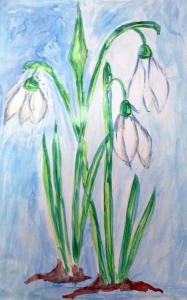 Рисование первых весенних цветов
