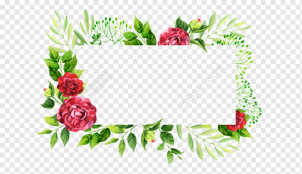 Прямоугольная рамка с цветами