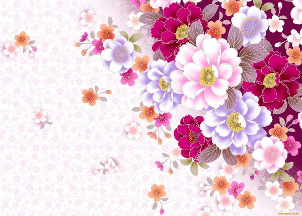 Красивый фон с цветами