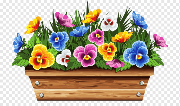 Клумба с цветами вектор