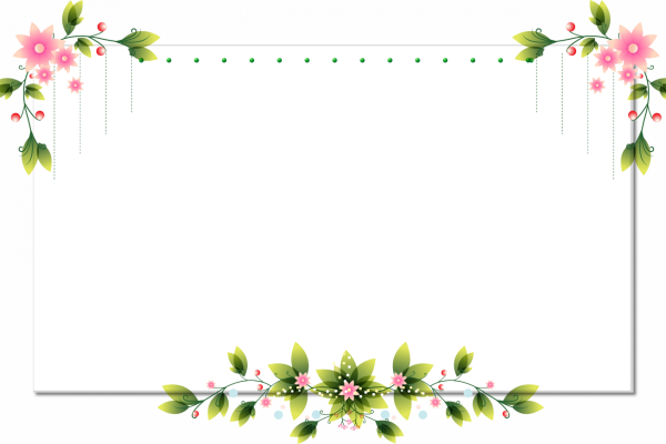 Рамка цветы на прозрачном фоне