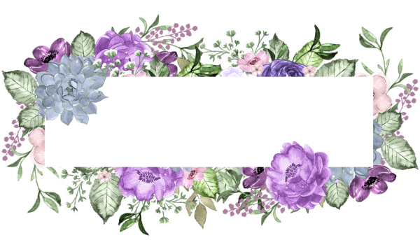 Цветочная рамка для надписи