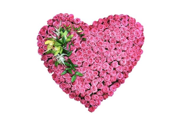 Сердце из цветов