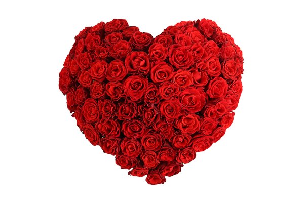 Сердце из роз