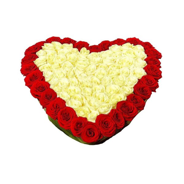 Сердце из цветов