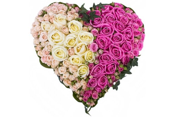 Цветы в виде сердечек