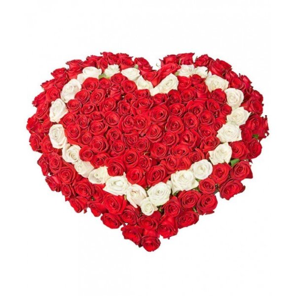 Сердце из цветов