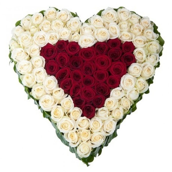 Сердце из цветов