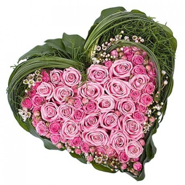 Сердечко из цветов