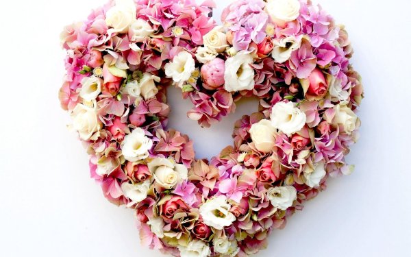 Букет из роз в форме сердца