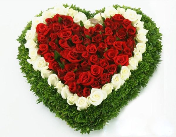 Сердце в виде цветов