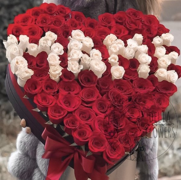 Сердце из цветов