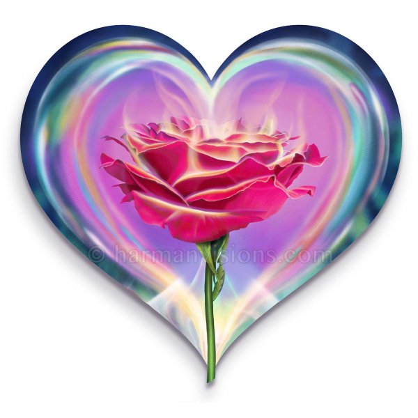 Композиция сердце из цветов