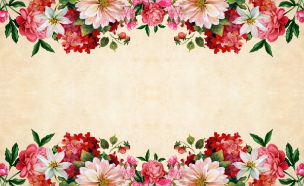 Винтажная бумага с цветами