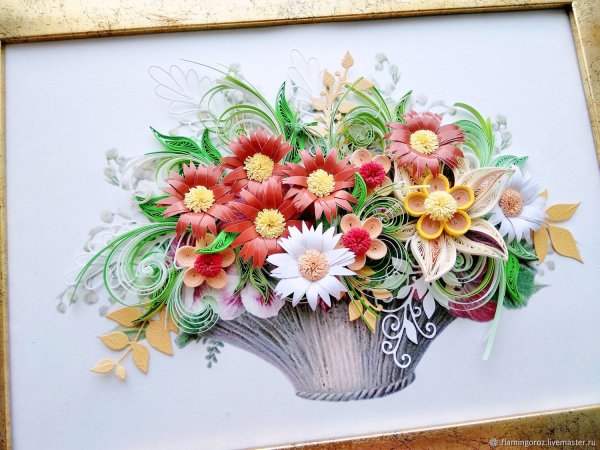 Объемное панно цветы