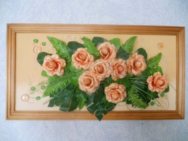 Цветочное панно своими руками